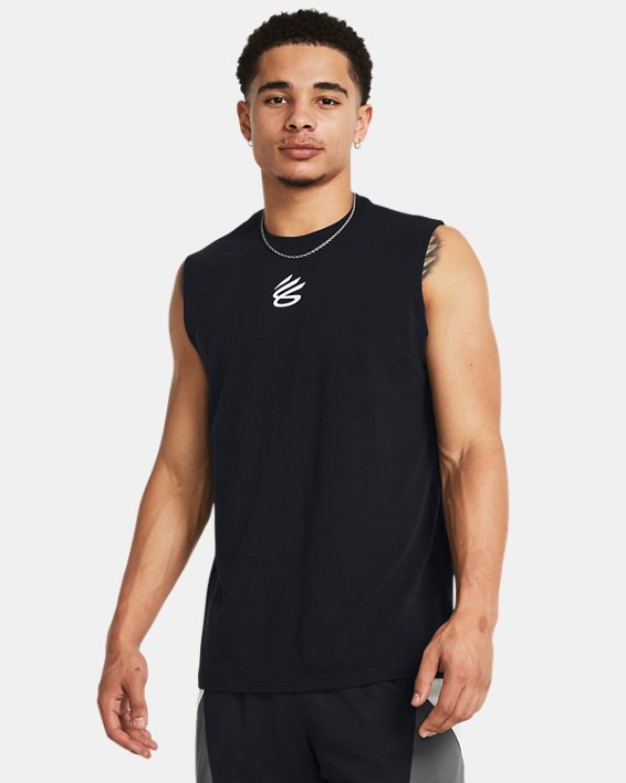 Men's Curry Sleeveless Shirt in Black image number 0